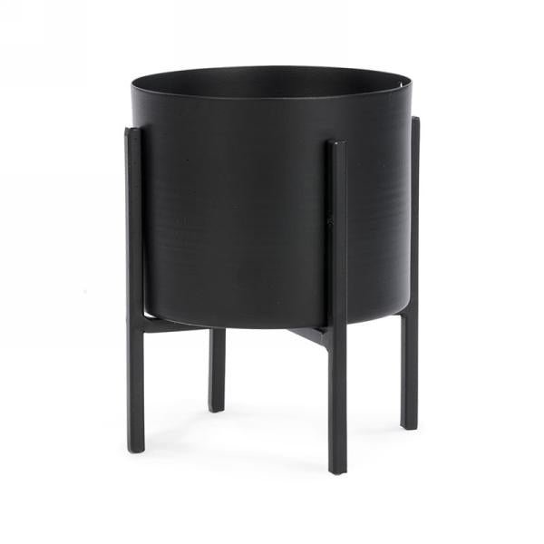 Cache-pot en métal noir 5 po x 6 po