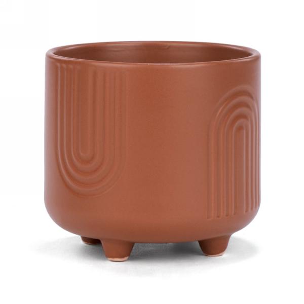 Cache-pot en céramique 5 po avec motif en U