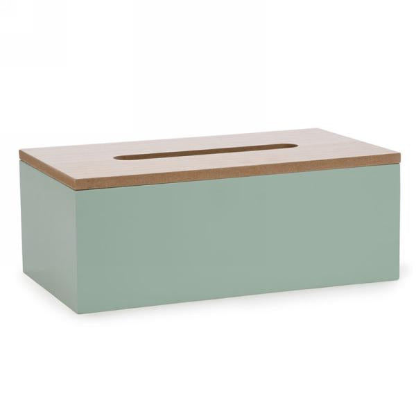 Boîte à mouchoir 10 po x 5,5 po x 4 po vert et noir