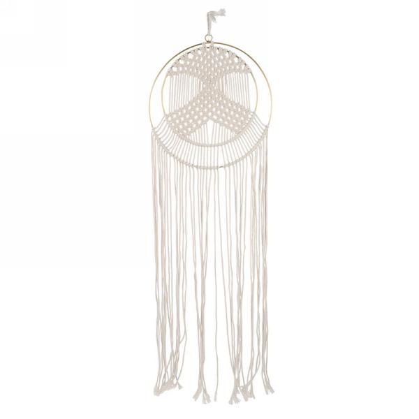 Décoration murale en macramé 12 po x 34 po naturel