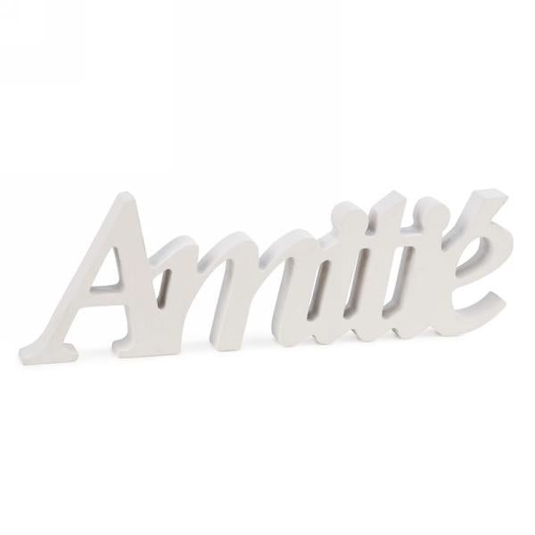Décoration "Amitié" 9 po x 3 po en bois
