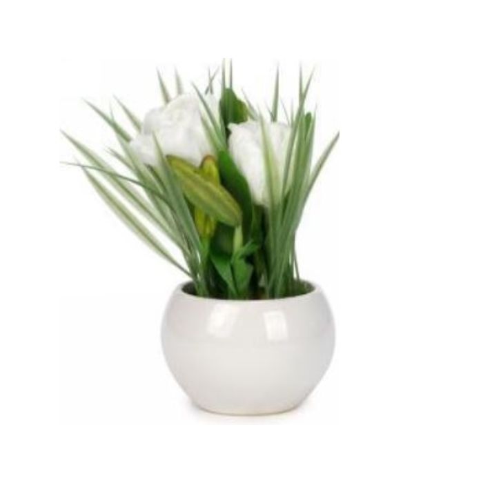 Tulipe artificielle en pot 4 po x 8 po