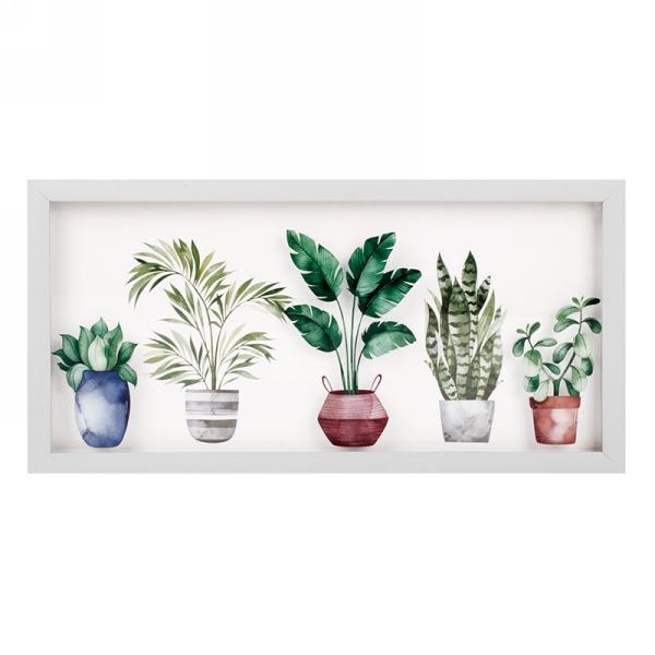 Tableau 20 po x 10 po plantes en pots