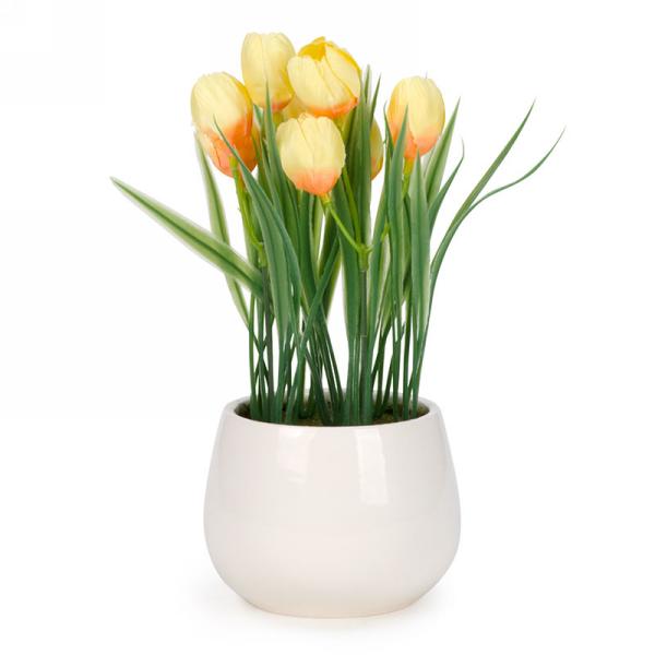 Tulipe artificielle en pot 4 po x 8 po