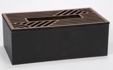 Boîte Porte-mouchoir brun 10 x 5 x 4 pouces
