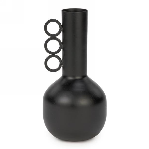 Vase avec poignée 4 po x 8,5 po noir