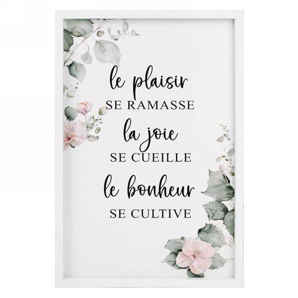 Plaque murale "Le plaisir, la joie, le bonheur"