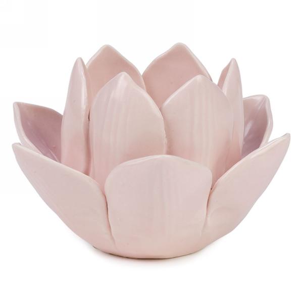 Porte-lampion en céramique 5 po x 3 po lotus