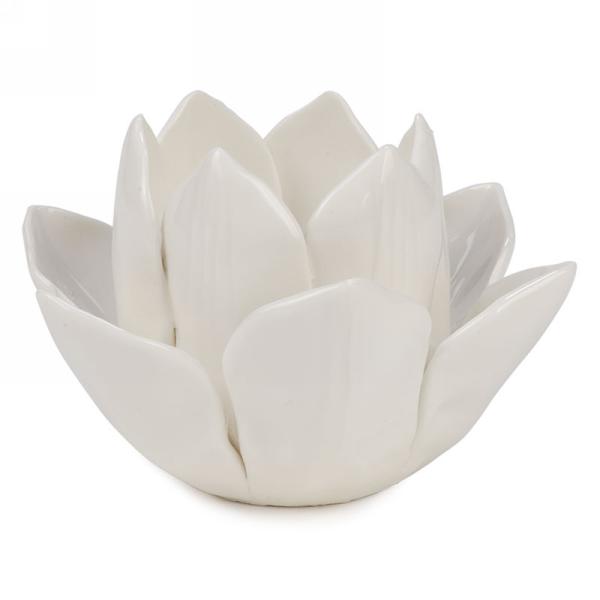 Porte-lampion en céramique 5 po x 3 po lotus