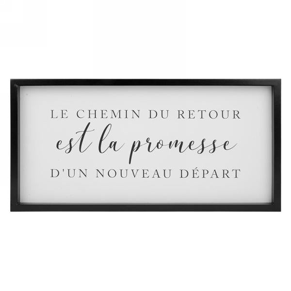 Plaque murale "Chemin du retour, promesse d'un nouveau départ"