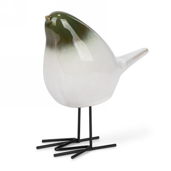 Oiseau sur pied en céramique