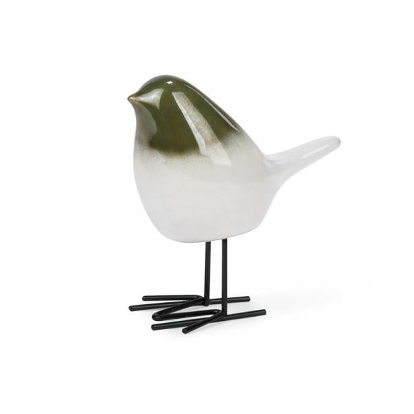 Oiseau sur pied en céramique