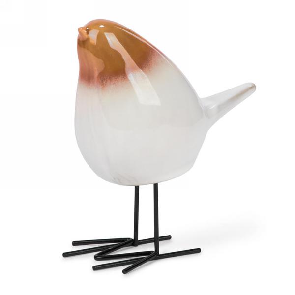 Oiseau sur pied en céramique