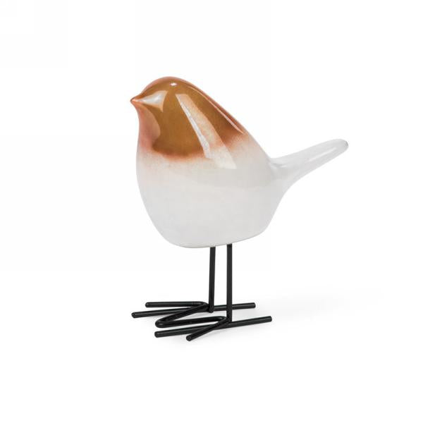Oiseau sur pied en céramique