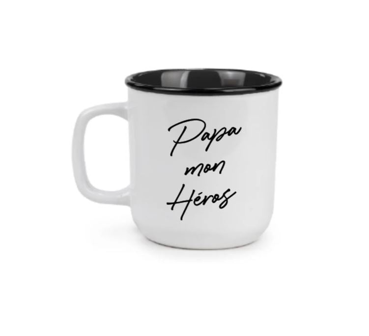 Tasse à café "papa mon héro"