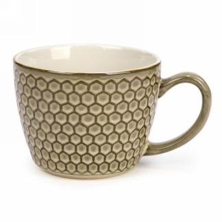Tasse à café en céramique texturée beige