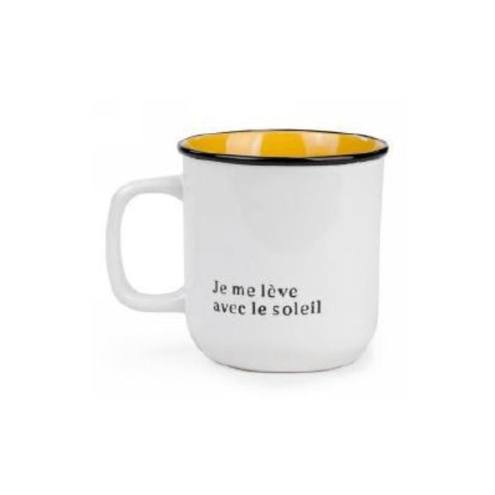 Tasse à café "Je me lève avec le soleil"