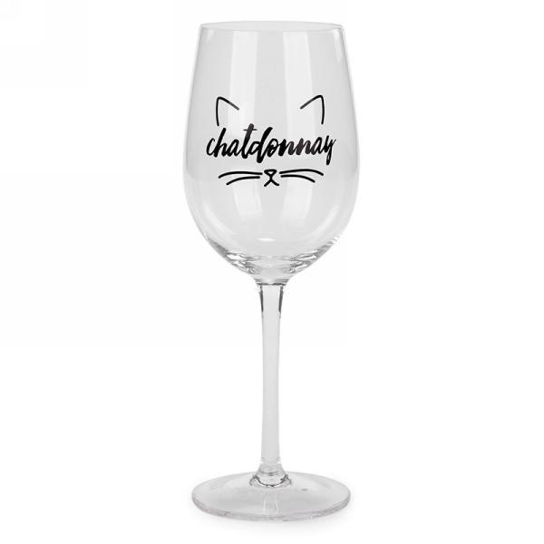 Verre à vin avec pied chatdonnay