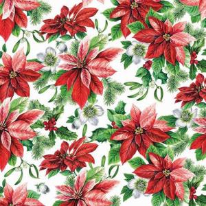 Serviette de table en papier (paquet de 20) poinsettia