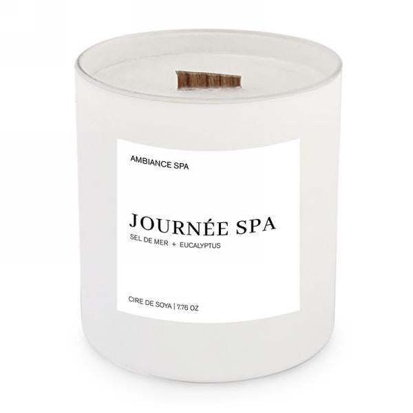 Chandelle au soya parfumée 3 po x 4 po Journée spa