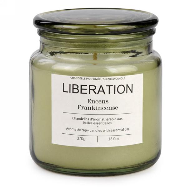 Chandelle parfumée dans un pot en verre 4 po Libération verte