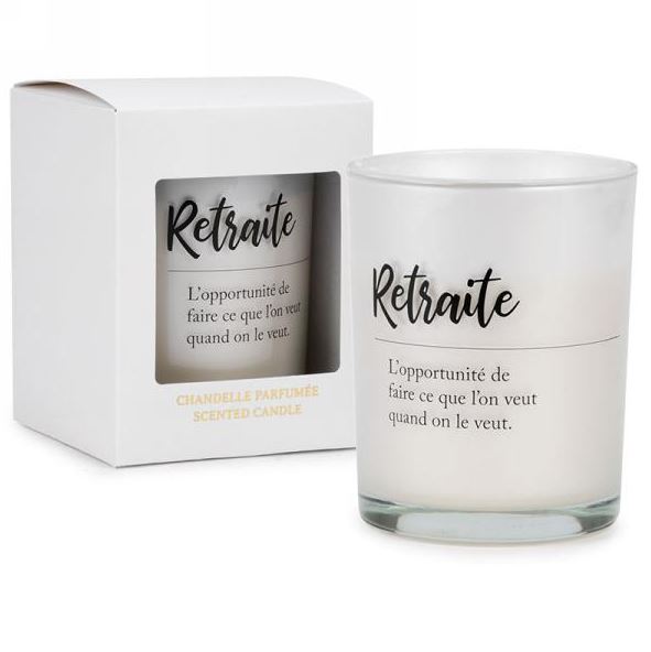 Chandelle parfumée 4 po x 5 po "Retraite"