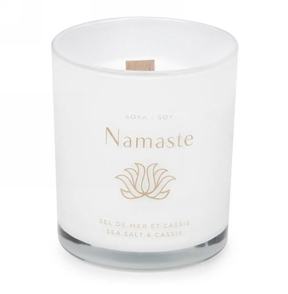 Chandelle de soya parfumée 3 po x 3,5 po "Namaste"