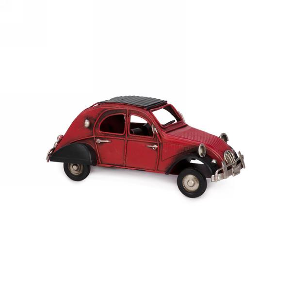 Voiture antique 6,5 po x 3 po x 3 po en métal rouge