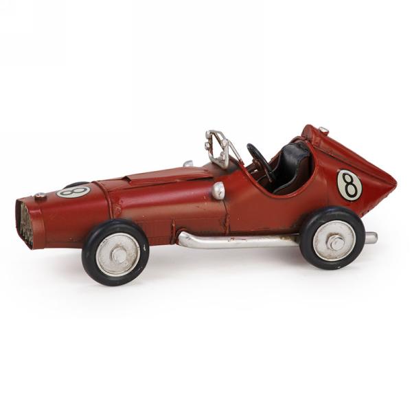 Voiture de course antique décorative rouge