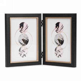 Cadre photo noir (pour 2 photos 5 po x 7 po)
