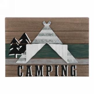 Plaque murale 10 po x 7 po camping vert et naturel