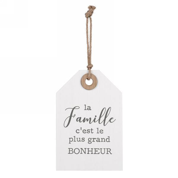 Plaque décorative "La famille le plus grand bonheur"