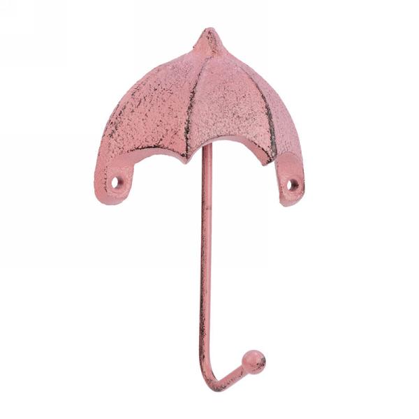 Crochet mural parapluie rose