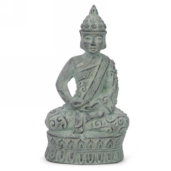 Bouddha antique gris 7 po x 4 po x 13,5 po