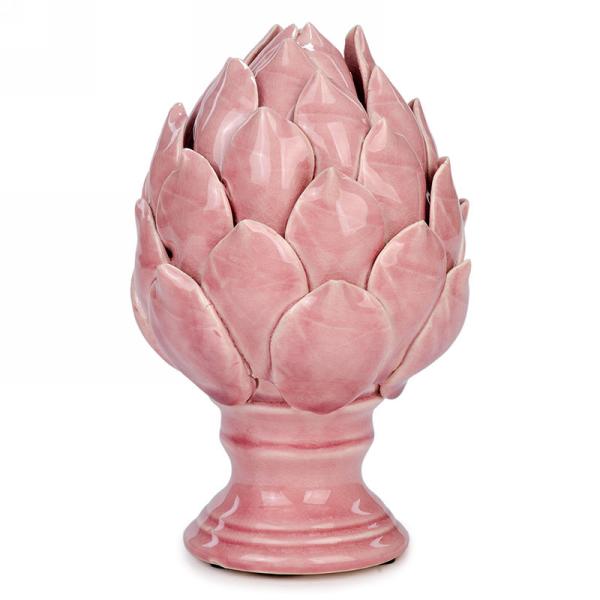 Décoration artichaut en céramique rose 5 po x 7,5 po