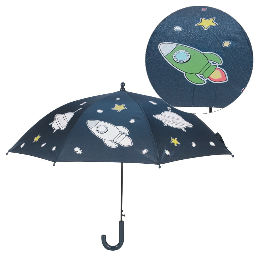 Parapluie 34 po qui change de couleur lorsque mouillé motif de l'espace
