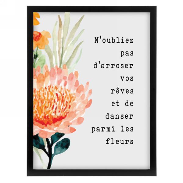 Cadre avec message N'oubliez pas d'arroser vos… 12 po x 16 po