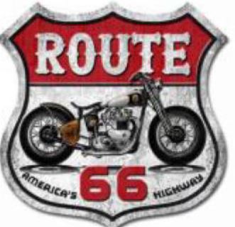 Plaque murale moto Route 66