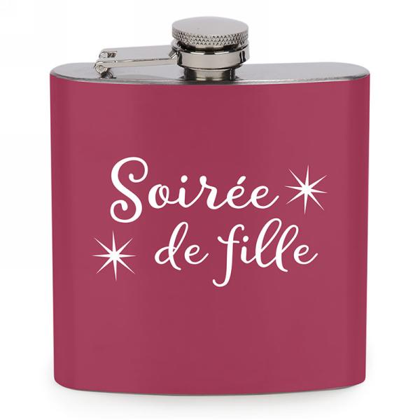 Flasque rose 6 oz "Soirée de fille"