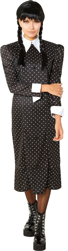 Costume femme Mercredi Addams - robe noire