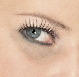 Faux cils longs noir et argent
