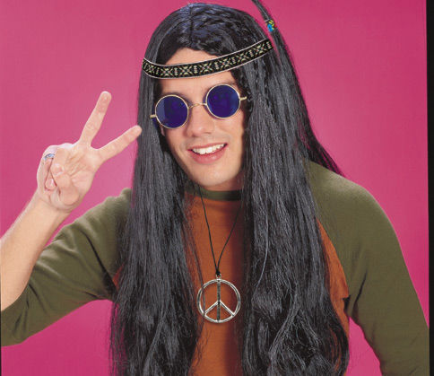 Ensemble d'accessoires de hippie bleu