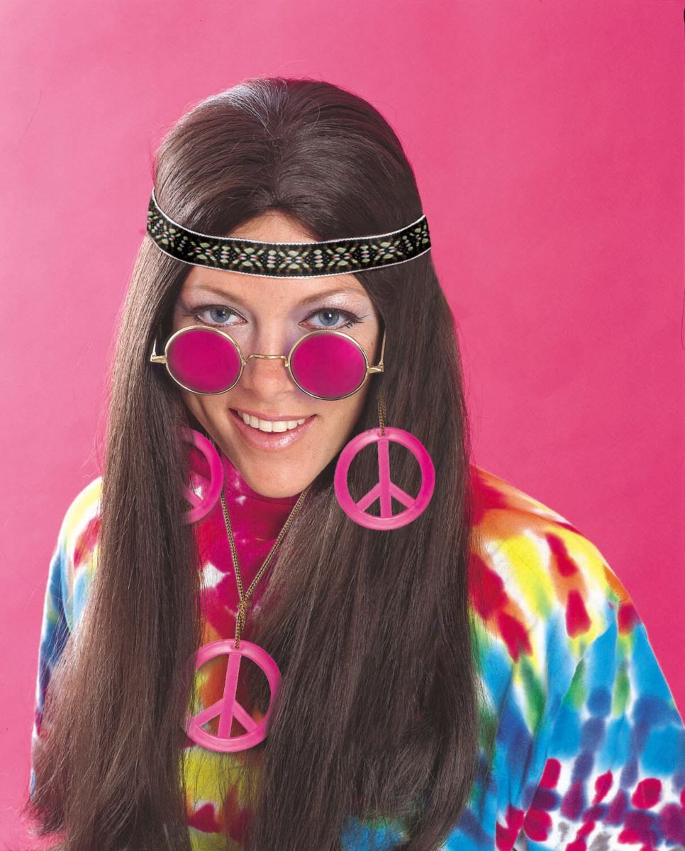 Ensemble d'accessoires de hippie rose