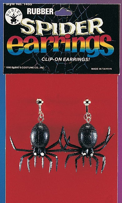 Boucles d'oreilles araignée noire