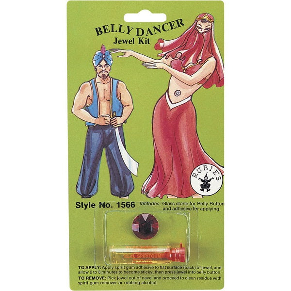 Bijoux de nombril rouge avec colle