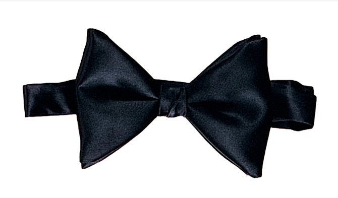Noeud papillon en satin noir