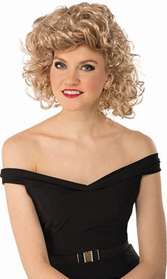 Perruque adulte blonde bouclée Sandy - Grease