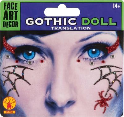 Tatouage pour visage toile d'araignée sorcière