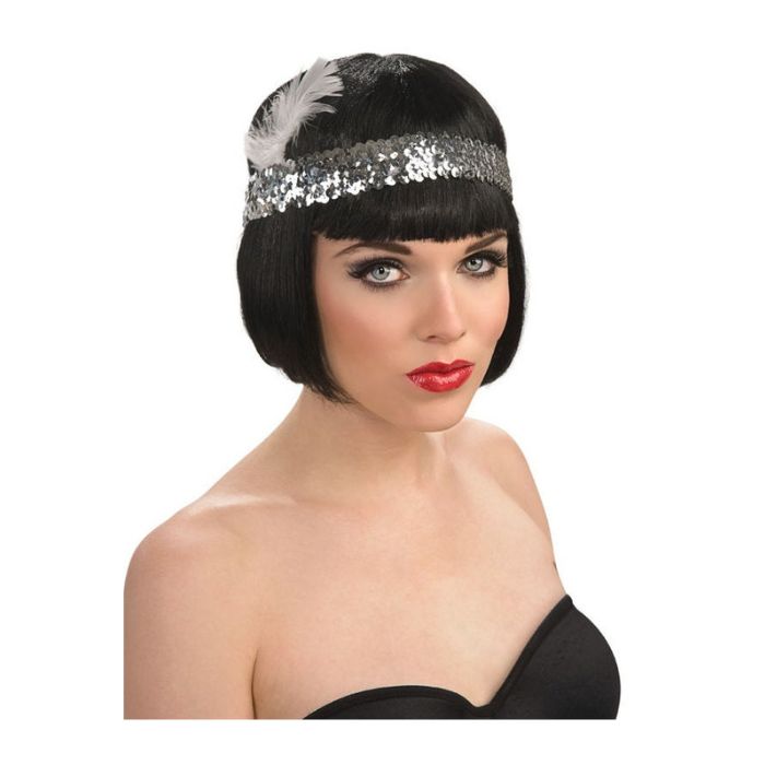 Bandeau charleston avec plume noire