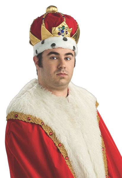 Couronne de roi rouge et or